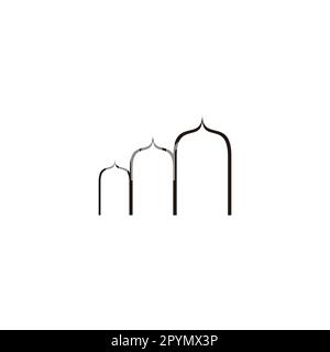Mosque, ramadan, lines geometric symbol simple logo vector Stock Vector