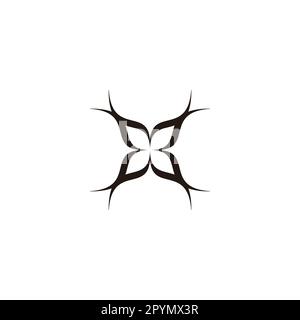 Window, flower geometric symbol simple logo vector Stock Vector