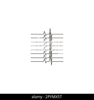 glitch digital geometric symbol simple logo vector Stock Vector