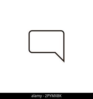Line frames, message geometric symbol simple logo vector Stock Vector