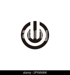 Letter W in circle, figure geometric symbol simple logo vector Stock Vector