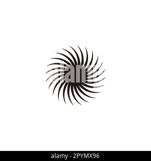 Sun, or black hole geometric symbol simple logo vector Stock Vector