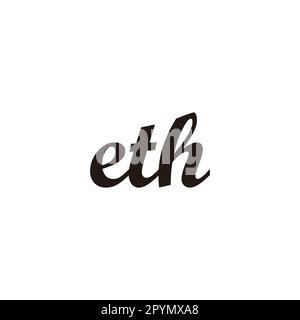 Letter eth connect geometric symbol simple logo vector Stock Vector