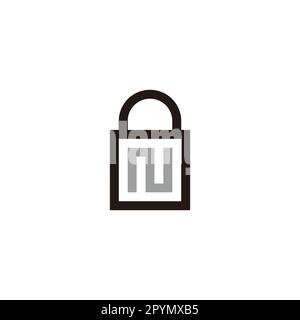 Letter N bag, square geometric symbol simple logo vector Stock Vector