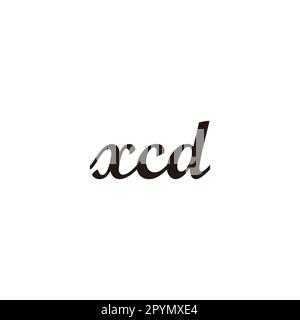 Letter xcd connect geometric symbol simple logo vector Stock Vector