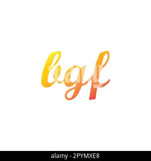 Letter bgf connect geometric symbol simple logo vector Stock Vector
