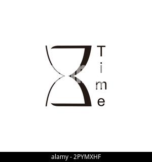 Hourglass, time geometric symbol simple logo vector Stock Vector