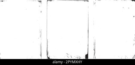 Set of abstract frame backgrounds. Worn textures of paper with stained corners. Vector illustration Stock Vector
