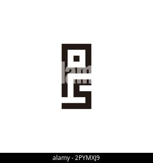 Letter Ps square geometric symbol simple logo vector Stock Vector