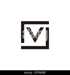 Letter N in E, triangle geometric symbol simple logo vector Stock Vector