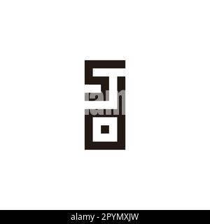 Letter sd square, rectangle geometric symbol simple logo vector Stock Vector