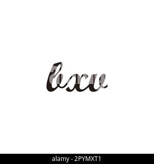 Letter bxv geometric symbol simple logo vector Stock Vector