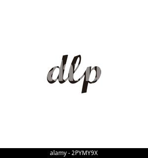 Letter dlp connect geometric symbol simple logo vector Stock Vector