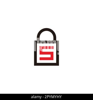 Letter S bag, square geometric symbol simple logo vector Stock Vector