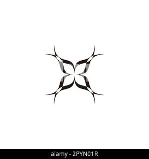 Window, leaves geometric symbol simple logo vector Stock Vector