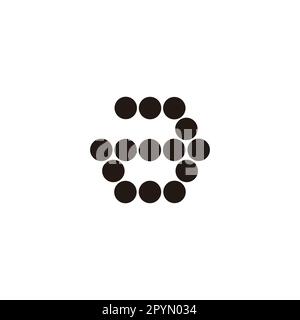 Letter a circles, hexagon shaped geometric simple symbol logo vector Stock Vector