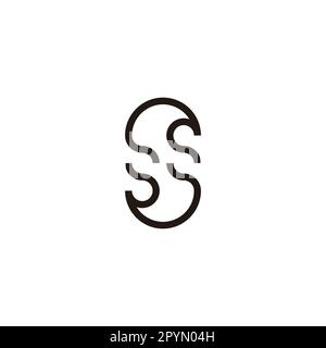 Letter S fire, line geometric symbol simple logo vector Stock Vector