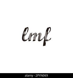 Letter Lmf connect geometric simple symbol logo vector Stock Vector