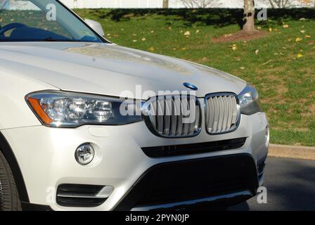White BMW Xdrive X3 Stock Photo