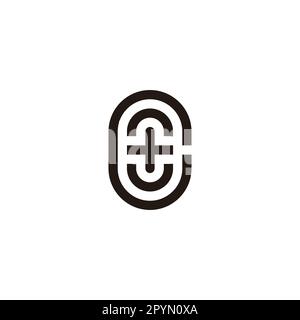 Letter C plus, capsule geometric simple symbol logo vector Stock Vector