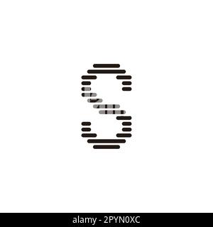 Letter S stripes  geometric symbol simple logo vector Stock Vector