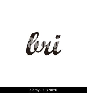 Letter bri connect geometric simple symbol logo vector Stock Vector
