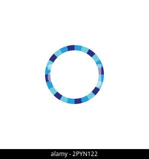 Letter O crystal, cold geometric simple symbol logo vector Stock Vector