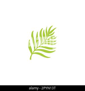 Leaf, seaweed geometric symbol simple logo vector Stock Vector