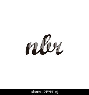 Letter nbr connect geometric symbol simple logo vector Stock Vector