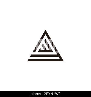 Letter W in number 3, triangle geometric simple symbol logo vector Stock Vector