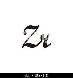 Letter Zr connect geometric simple symbol logo vector Stock Vector