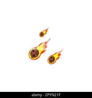 Meteor, fireball, galaxy geometric simple symbol logo vector Stock Vector