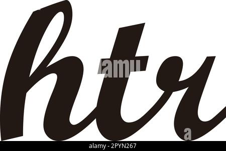 Letter htr, connect geometric simple symbol logo vector Stock Vector