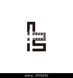 Letter it ti i t square geometric symbol simple logo vector Stock Vector