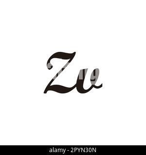Letter Zv connect geometric simple symbol logo vector Stock Vector