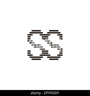 Letter SS lines, combination geometric simple symbol logo vector Stock Vector