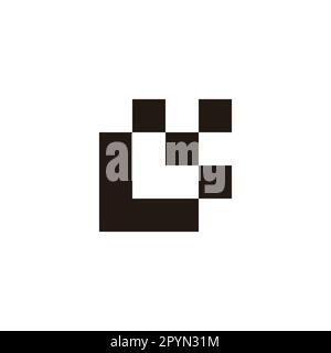 Letter LL square, stair geometric symbol simple logo vector Stock Vector