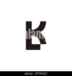 Letter L or K geometric symbol simple logo vector Stock Vector