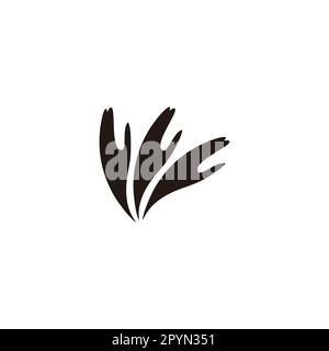 Flowers, fresh geometric symbol simple logo vector Stock Vector
