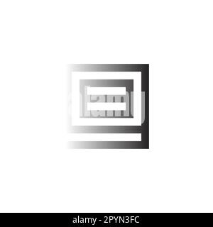 Number 8 in 9, square gradient geometric simple symbol logo vector Stock Vector