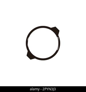 Ring, circle technology, rotation geometric symbol simple logo vector Stock Vector