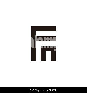 Letter Fn square geometric simple symbol logo vector Stock Vector