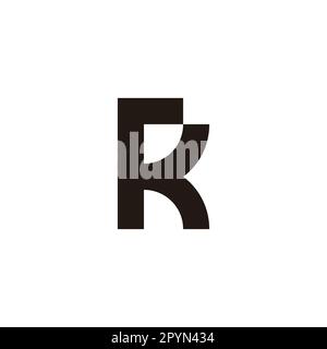 Letter r or K geometric simple symbol logo vector Stock Vector