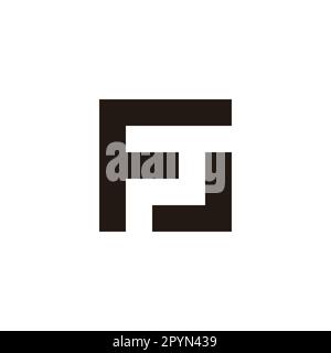Letter FJ square, arrow geometric symbol simple logo vector Stock Vector