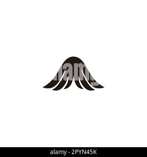 Mountain, unique geometric simple symbol logo vector Stock Vector