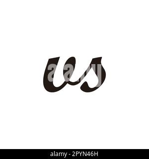 Letter vs connect geometric simple symbol logo vector Stock Vector