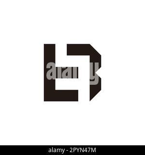 Letter tB combination, square geometric symbol simple logo vector Stock Vector