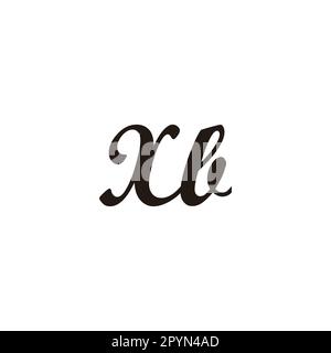 Letter Xb connect geometric symbol simple logo vector Stock Vector
