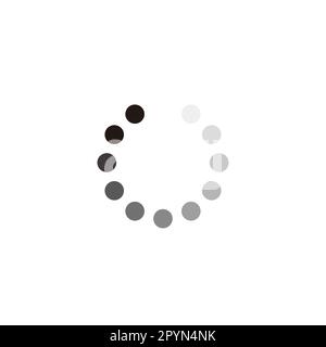 Loading, circles rounded geometric simple symbol logo vector Stock Vector