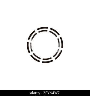 Circle, lines, technology, loading geometric symbol simple logo vector Stock Vector